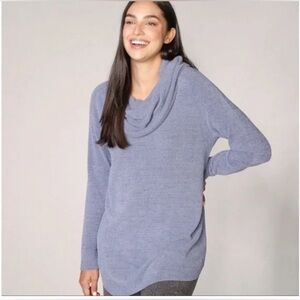 Barefoot Dreams Cozy Chic Ultra Life Coastal Cowl Neck Tunic Sweater
